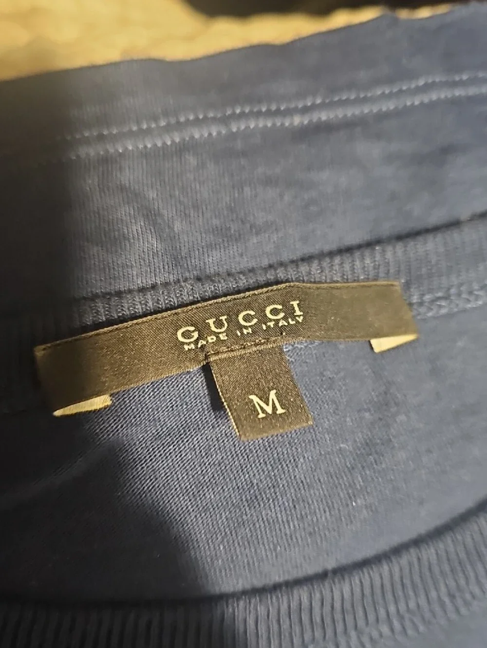 Gucci Men’s Blue Short-Sleeve Logo Tee